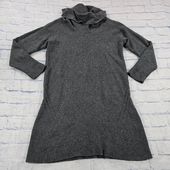 Anthropologie Tops - Anthropologie Sweater Dress Womens XL Charcoal Cowl Neck Wool Alpaca Cashmere